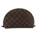 LOUIS VUITTON Monogram Trousse Demi Ronde Cosmetic Pouch M47520 LV Auth 209301-13