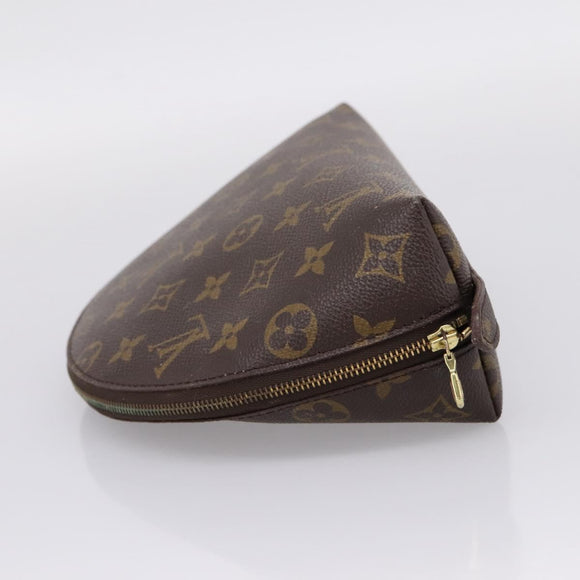 LOUIS VUITTON Monogram Trousse Demi Ronde Cosmetic Pouch M47520 LV Auth 209301