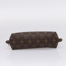 LOUIS VUITTON Monogram Trousse Demi Ronde Cosmetic Pouch M47520 LV Auth 209301-6