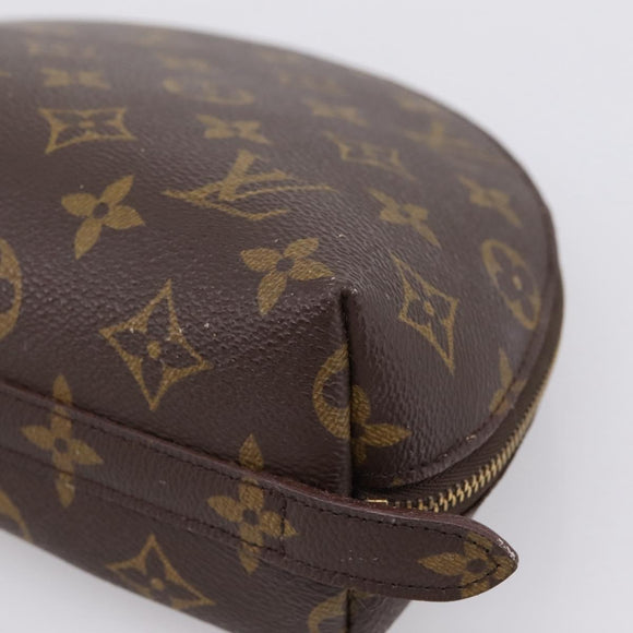 LOUIS VUITTON Monogram Trousse Demi Ronde Cosmetic Pouch M47520 LV Auth 209301
