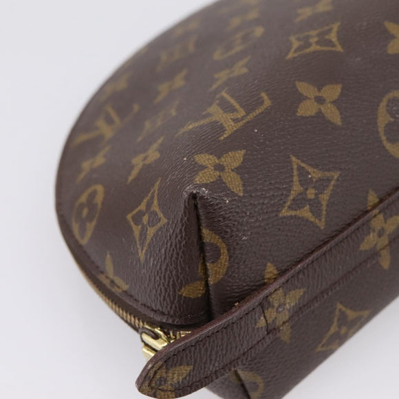 LOUIS VUITTON Monogram Trousse Demi Ronde Cosmetic Pouch M47520 LV Auth 209301