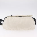 CHANEL Sports Line Shoulder Bag Nylon White Silver CC Auth 209311-10