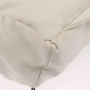 CHANEL Sports Line Shoulder Bag Nylon White Silver CC Auth 209311-15