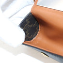 CELINE Macadam Canvas Lip Case Cosmetic Pouch PVC Brown Gold Auth 209315V-21
