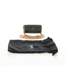 CELINE Macadam Canvas Lip Case Cosmetic Pouch PVC Brown Gold Auth 209315V-24