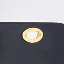 CELINE C Macadam Canvas Shoulder Bag Navy Gold Auth 209321-18