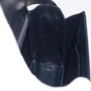 CELINE C Macadam Canvas Shoulder Bag Navy Gold Auth 209321-21