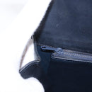 CELINE C Macadam Canvas Shoulder Bag Navy Gold Auth 209321-23