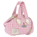 Vivienne Westwood Hand Bag Canvas 2way Pink Gold Auth 209323A-1