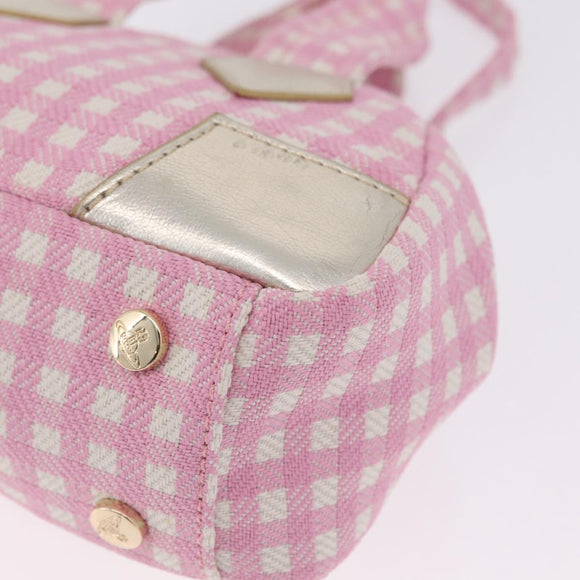 Vivienne Westwood Hand Bag Canvas 2way Pink Gold Auth 209323A