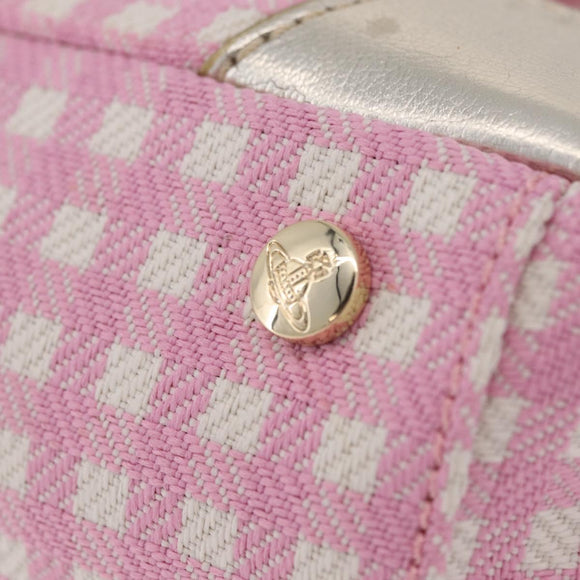 Vivienne Westwood Hand Bag Canvas 2way Pink Gold Auth 209323A