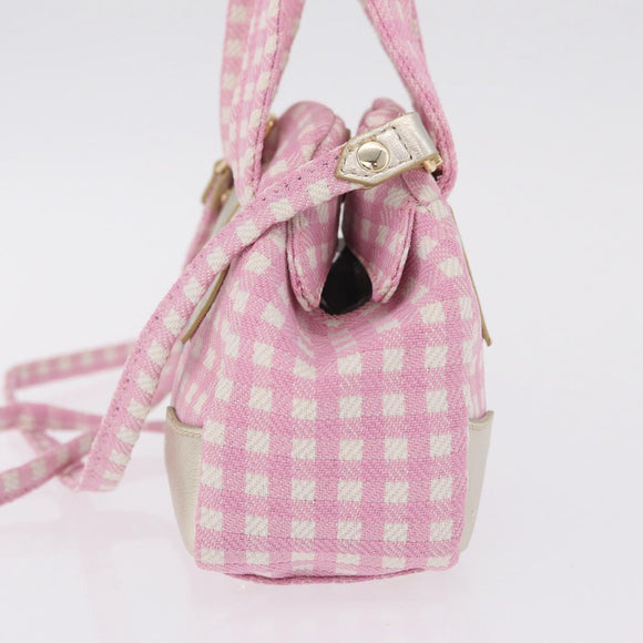 Vivienne Westwood Hand Bag Canvas 2way Pink Gold Auth 209323A