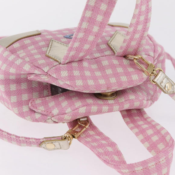 Vivienne Westwood Hand Bag Canvas 2way Pink Gold Auth 209323A