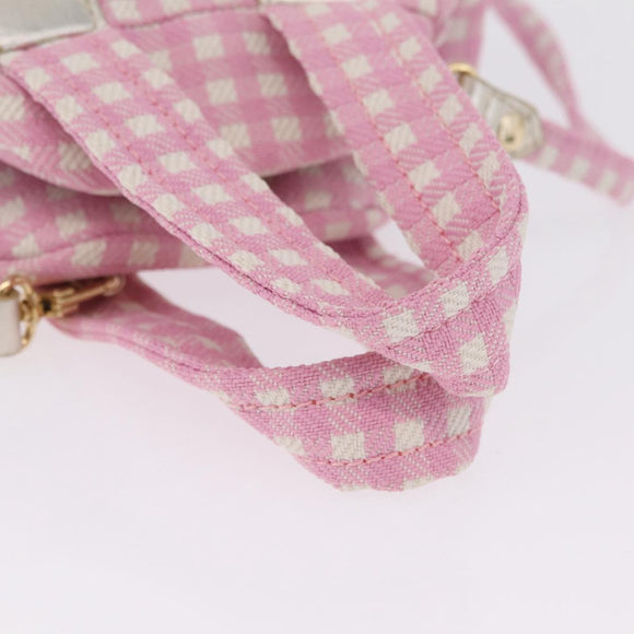 Vivienne Westwood Hand Bag Canvas 2way Pink Gold Auth 209323A