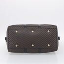 CELINE Macadam Canvas Boston Bag PVC Leather Black Gold Auth 209324V-11