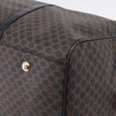 CELINE Macadam Canvas Boston Bag PVC Leather Black Gold Auth 209324V-12