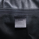 CELINE Macadam Canvas Boston Bag PVC Leather Black Gold Auth 209324V-19