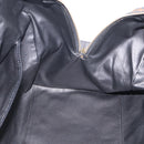 CELINE Macadam Canvas Boston Bag PVC Leather Black Gold Auth 209324V-22
