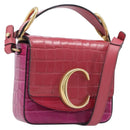 Chloe Hand Bag Leather 2way Pink Gold Auth 209325V-1