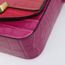 Chloe Hand Bag Leather 2way Pink Gold Auth 209325V-12