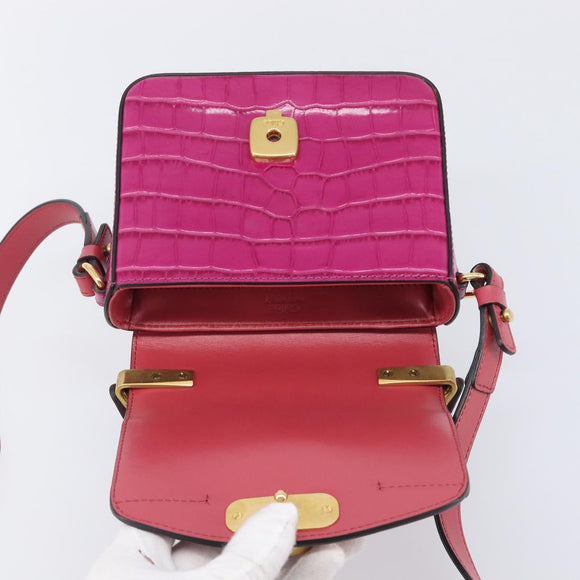 Chloe Hand Bag Leather 2way Pink Gold Auth 209325V