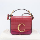 Chloe Hand Bag Leather 2way Pink Gold Auth 209325V-26