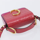 Chloe Hand Bag Leather 2way Pink Gold Auth 209325V-6