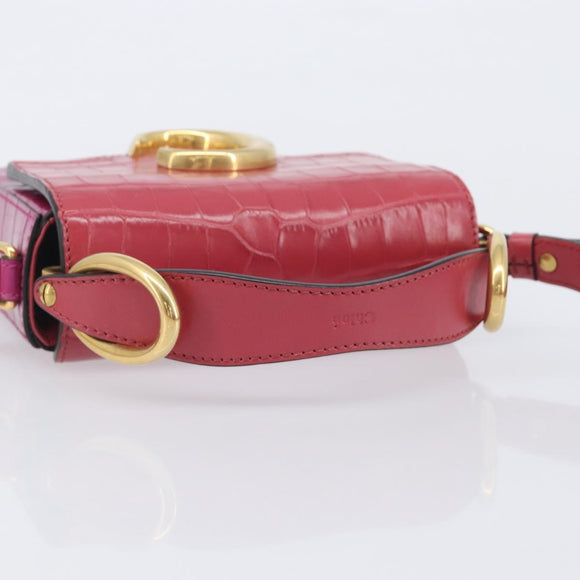 Chloe Hand Bag Leather 2way Pink Gold Auth 209325V