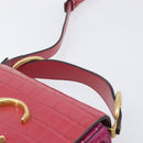 Chloe Hand Bag Leather 2way Pink Gold Auth 209325V-8