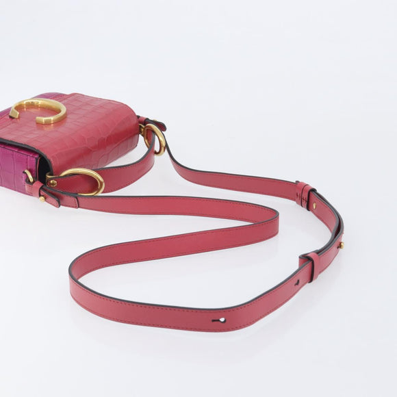 Chloe Hand Bag Leather 2way Pink Gold Auth 209325V