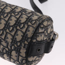 Christian Dior Trotter Canvas Oblique Shoulder Bag Navy Silver Auth 209328A-16