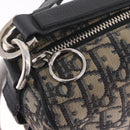 Christian Dior Trotter Canvas Oblique Shoulder Bag Navy Silver Auth 209328A-21