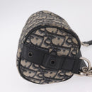 Christian Dior Trotter Canvas Oblique Shoulder Bag Navy Silver Auth 209328A-4