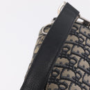 Christian Dior Trotter Canvas Oblique Shoulder Bag Navy Silver Auth 209328A-7
