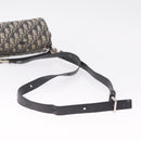 Christian Dior Trotter Canvas Oblique Shoulder Bag Navy Silver Auth 209328A-9