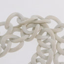 CHANEL Chain Tote Bag Canvas White Gold CC Auth 209331-10