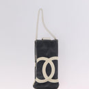 CHANEL Chain Tote Bag Canvas White Gold CC Auth 209331-28