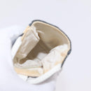 CHANEL Chain Tote Bag Canvas White Gold CC Auth 209331-29