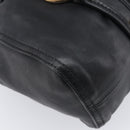 Miu Miu Hand Bag Leather Black Gold Auth 209332V-11