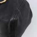 Miu Miu Hand Bag Leather Black Gold Auth 209332V-12
