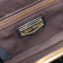 Miu Miu Hand Bag Leather Black Gold Auth 209332V-20