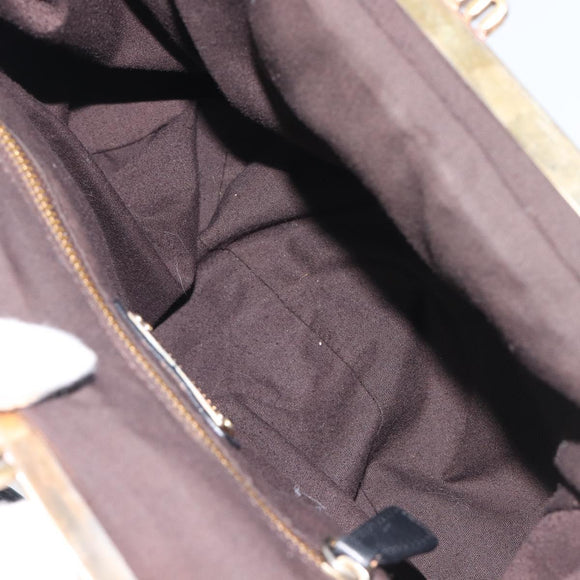 Miu Miu Hand Bag Leather Black Gold Auth 209332V