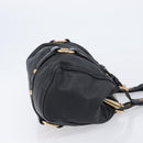 Miu Miu Hand Bag Leather Black Gold Auth 209332V-4