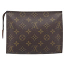 LOUIS VUITTON Monogram Poche Toilette 19 Pouch M47544 LV Auth 209334-3