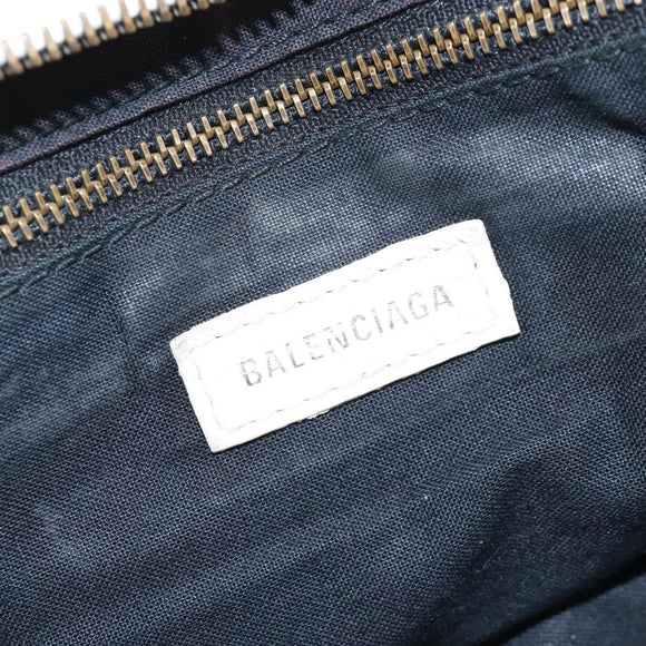 Balenciaga Graffiti Classic City Hand Bag Leather 2way White 505550 Auth 209335V