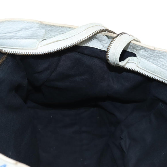 Balenciaga Graffiti Classic City Hand Bag Leather 2way White 505550 Auth 209335V