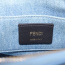 FENDI Hand Bag Denim 2way Blue Gold 8BS067 Auth 209336V-19
