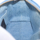 FENDI Hand Bag Denim 2way Blue Gold 8BS067 Auth 209336V-21