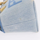 FENDI Hand Bag Denim 2way Blue Gold 8BS067 Auth 209336V-6