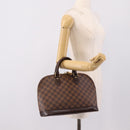 LOUIS VUITTON Damier Ebene Alma PM Hand Bag N53151 LV Auth 209337V-22